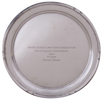 1963 Rafael Osuna US Open Men’s Single Championship Winner Sterling Silver Plate Award
